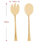 TALHERES DE SALADA ACO INOX C/2 PECAS ARTSY (DOURADO) (FLORARTE) Vol. 1 a 14