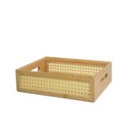 Caixa Organizadora Empilhavel De Bambu E Palhinha 32Cm - Oikos Natural  Ean :7908192513809