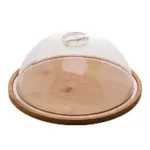 QUEIJEIRA C/ TAMPA ACRILICO BAMBU 23,5X10CM
