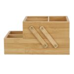 Caixa Organizadora De Bambu 2 Andares - Oikos Natural - Imagem 2