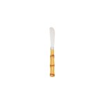 Conjunto 4 Espatulas De Aco Inox C/Cabo De Plastico Bambu Naturalluxo 16Cm - Imagem 4
