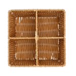Porta Talher e Organizador, Possui 4 Compartimentos Produzidos em Fibra Natural, Funcional Para Armazenar Talheres e outros Utensílios Domésticos. Decore Seu Ambiente Com um Toque Rústico. - Imagem 2