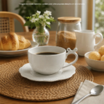 Jogo 8 peças para café Lacet em new bone china 110ml branco - Imagem 3