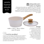 Papeiro de Alumínio com Revestimento Cerâmico e Indução Mimo Style Mármol 16cm - Imagem 6
