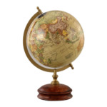 Globo base redonda em madeira caramelo 35x25 cm.- 24383 - 500