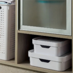 Caixa Organizadora Grande 16l Com Tampa 45x35x13cm Bege Ou - Imagem 2