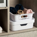 Caixa Organizadora Grande 16l Com Tampa 45x35x13cm Bege Ou - Imagem 3