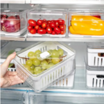 Organizador De Geladeira Ervas Frutas Legumes Clear Fresh Com Cesto 2,2l Ou OF 450 - Imagem 4