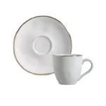 Conjunto com 6 Xícaras De Café com 6 Pires Bio Luz Gold 120ml - 3531139901